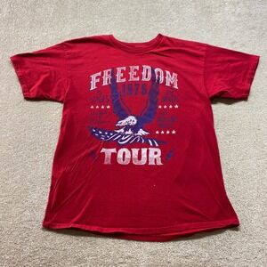 Walnut & 39th Shirt Mens Large Red Freedom 1976‎ Eagle Tour Graphic Tee 2015